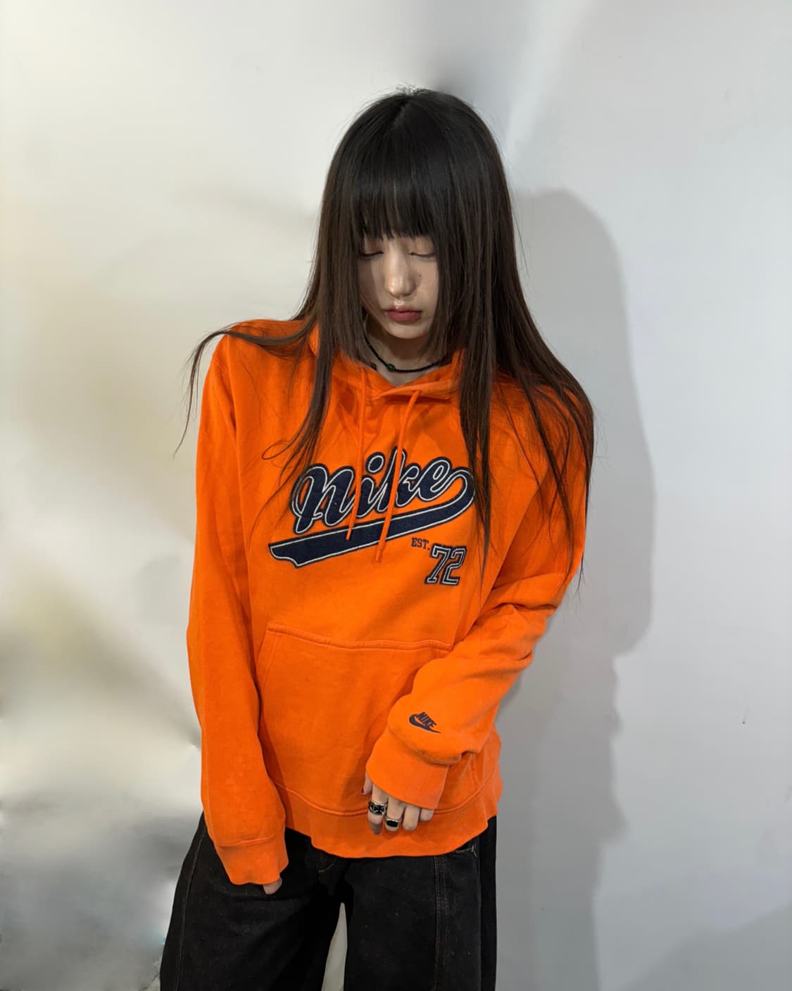 90s NIKE 오렌지 후드티  상품이미지1