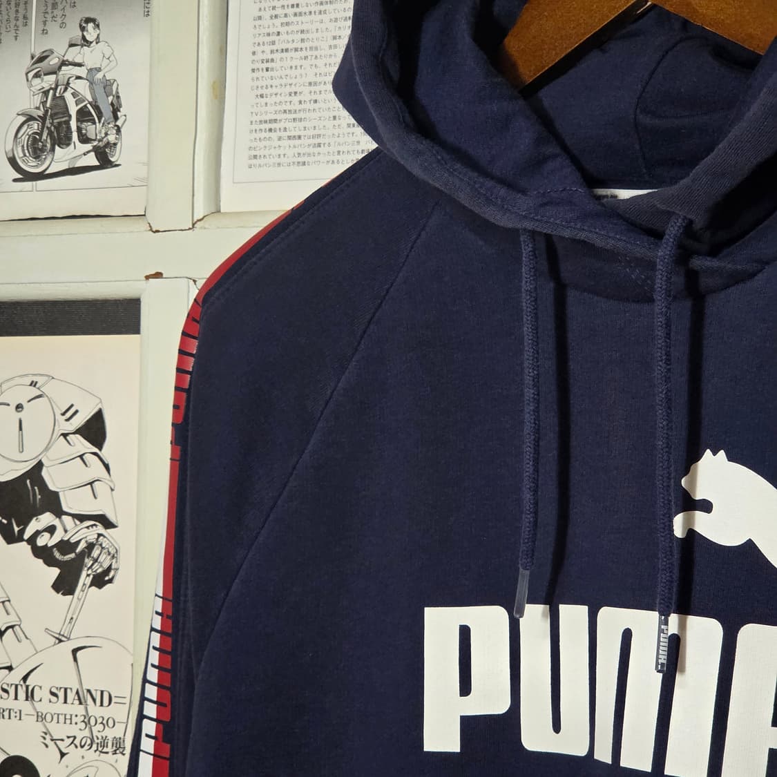 퓨마 네이비 사이드 트랙 라인 후드티 상품이미지3