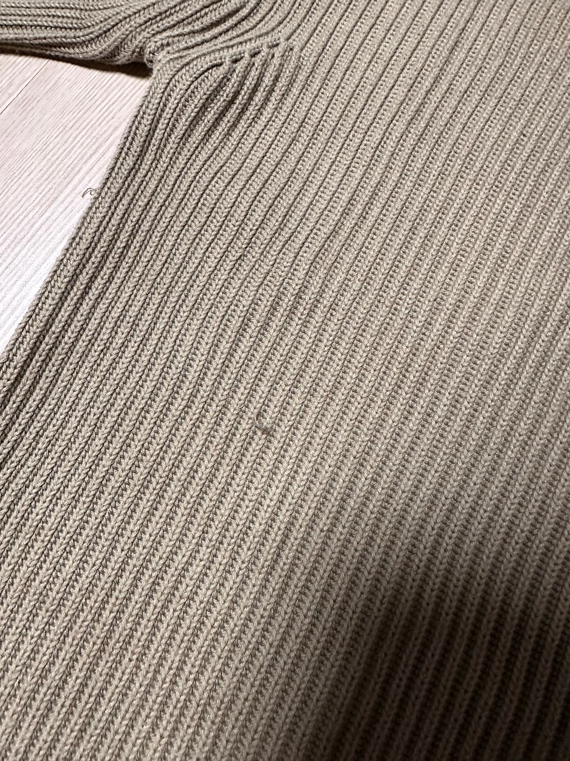 sew 스테디에브리웨어 크루넥 코튼 립니트 올리브카키 3 상품이미지6