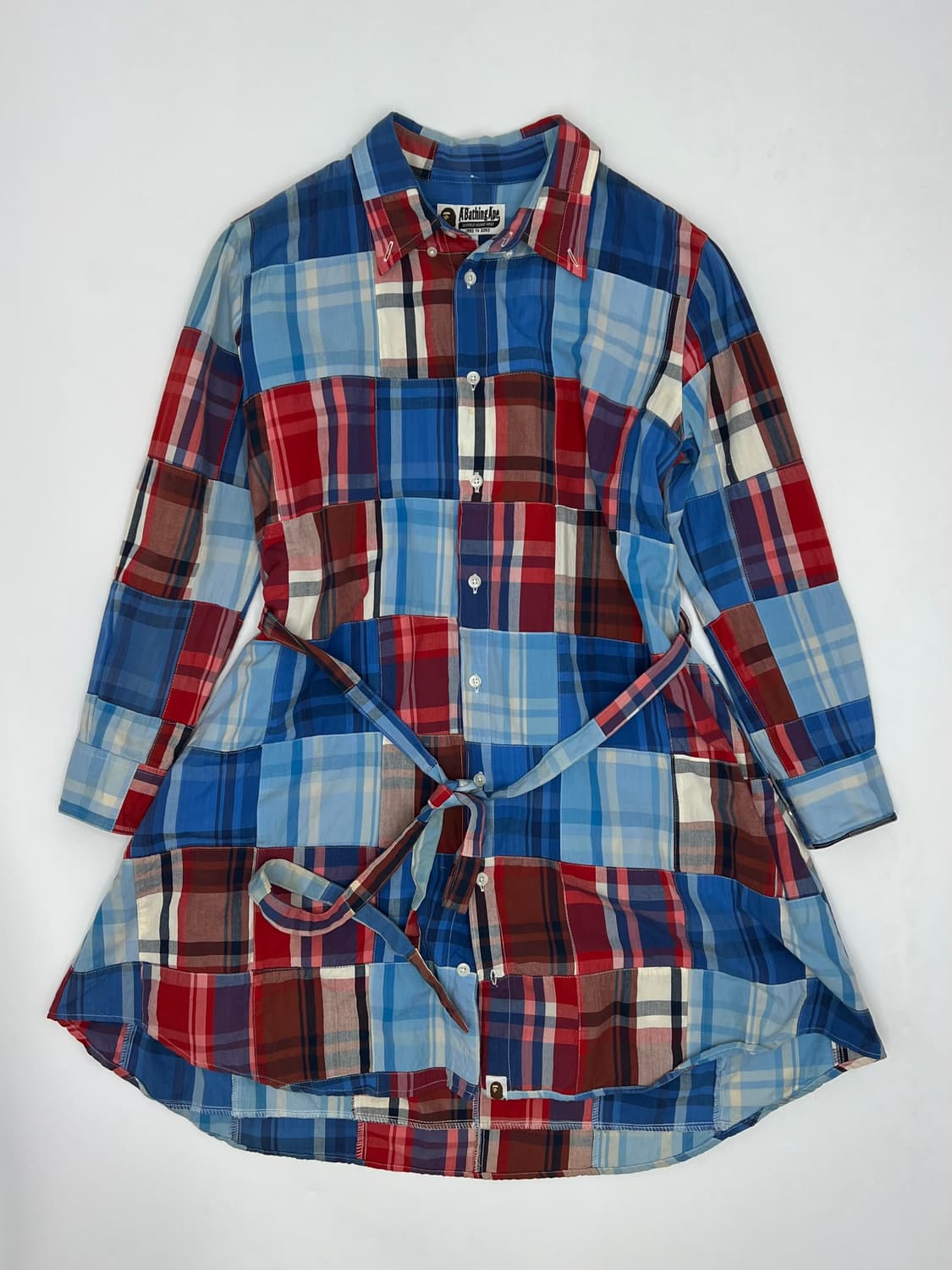 베이프 패치워크 원피스 상품이미지1