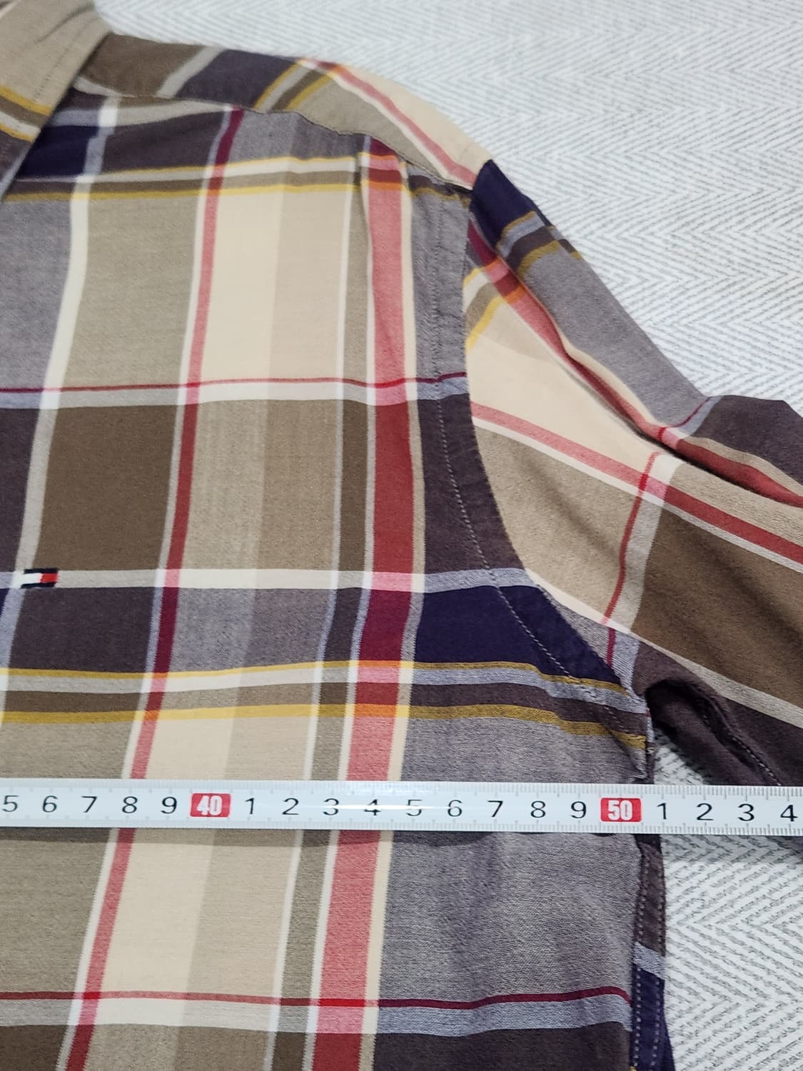 [90-95] 타미힐피거 빈티지핏 체크셔츠 남성 S 90-95 상품이미지6