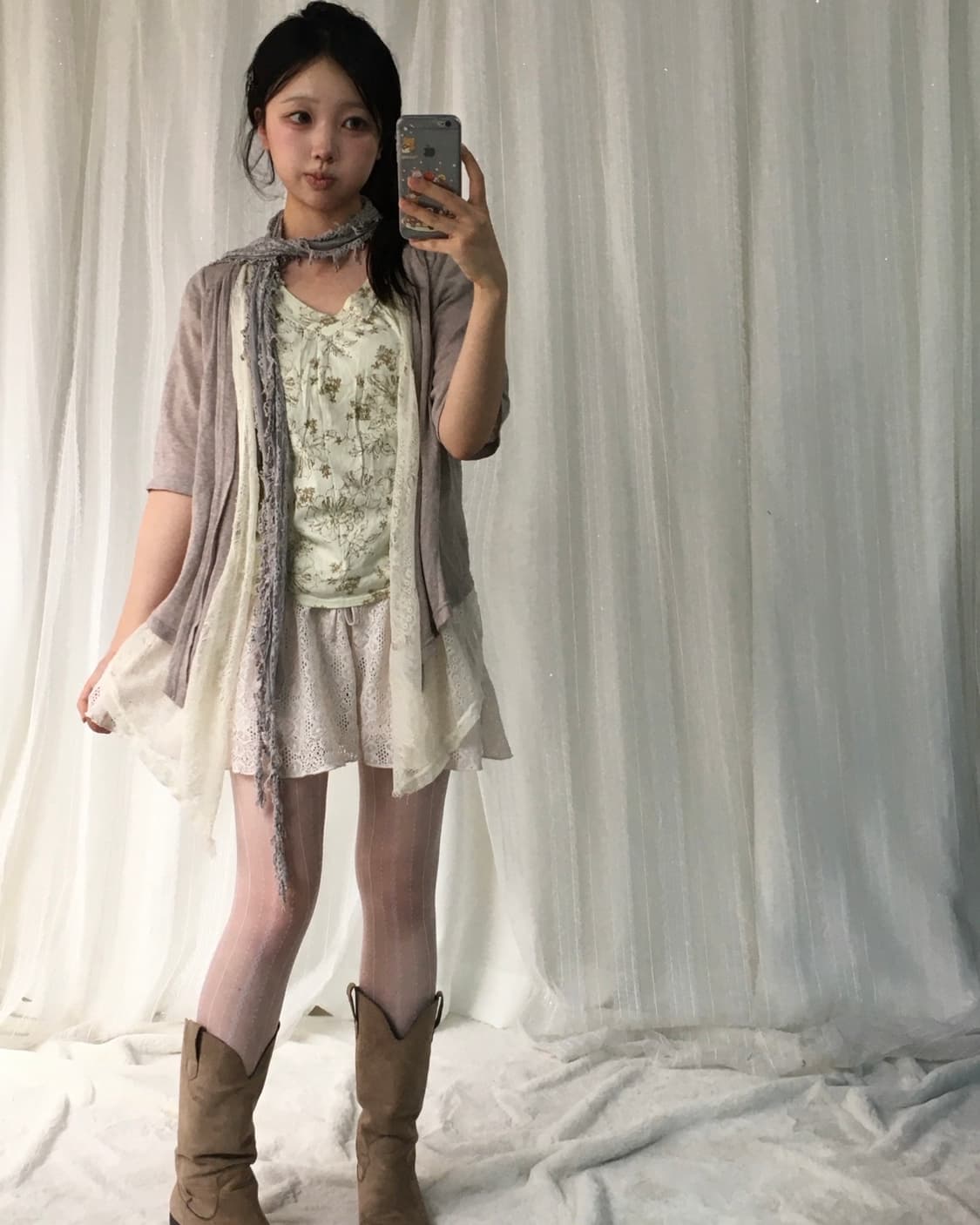 빈티지 데일리 플라워 모리걸 뮤트 코디세트 상품이미지2