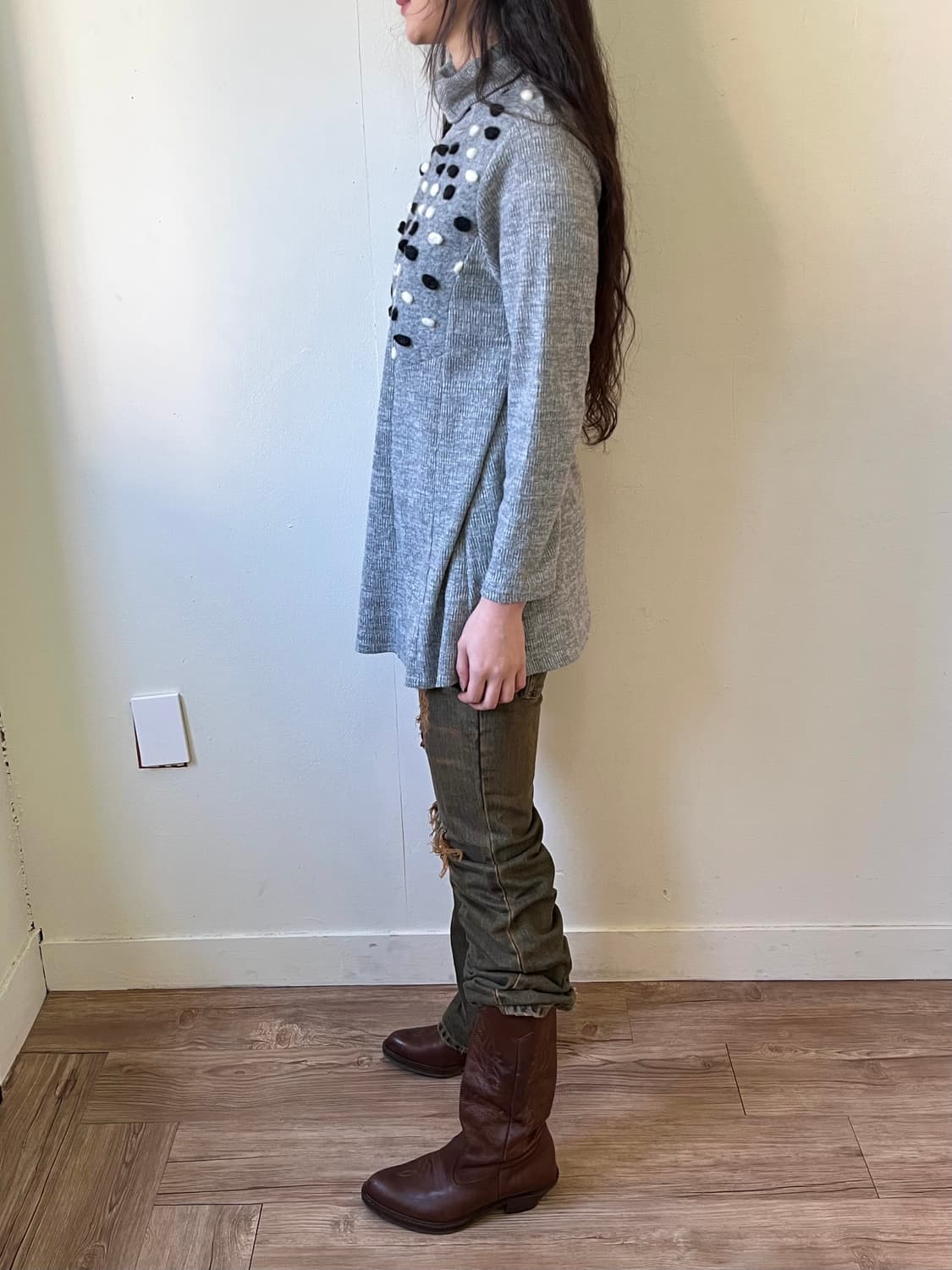 GRAND Paris 도트 롱 터틀넥 상품이미지9