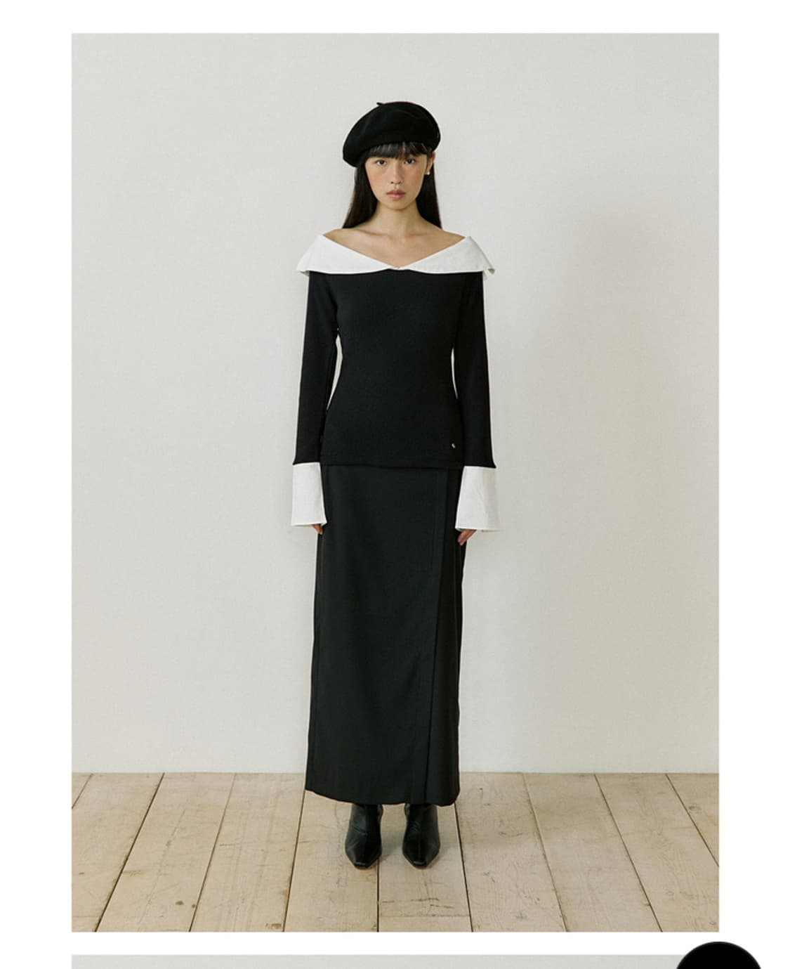 루시르주 Sailor Collar Sleeve (black) 니트 상품이미지4