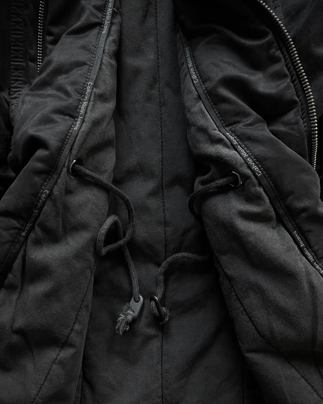 2000s C.K Jeans Black Fur Hood Parka 상품이미지9