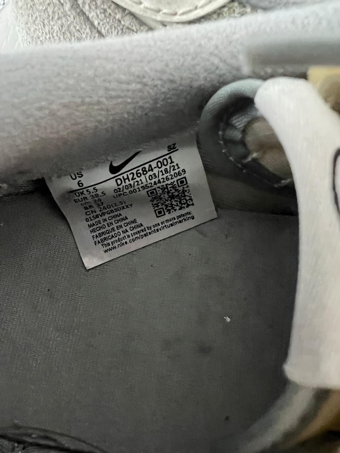 나이키 x 사카이 x 프라그먼트 LD와플 '라이트 스모크 그레이 상품이미지4