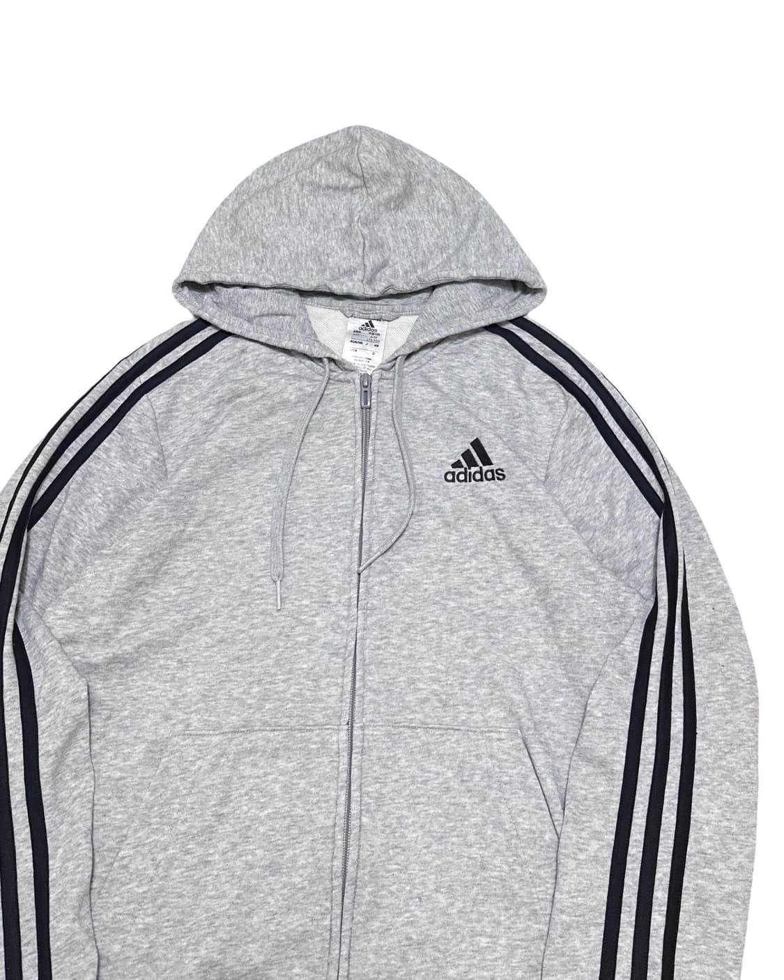 아디다스 삼선 회색 후드집업 상품이미지2