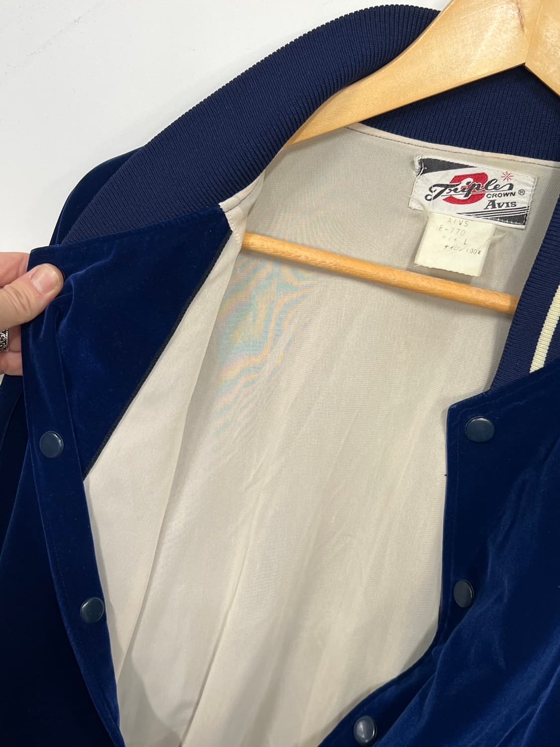 일본 재팬 빈티지 벨벳 스타디움 바시티 자켓 상품이미지6