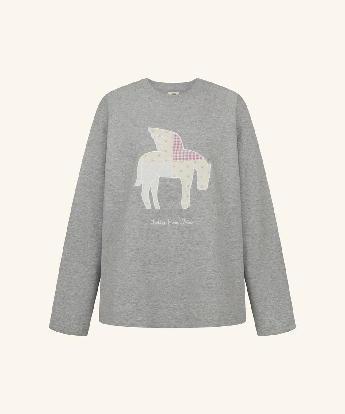 레터프롬문 horse flower patchwork t-shirt 상품이미지1