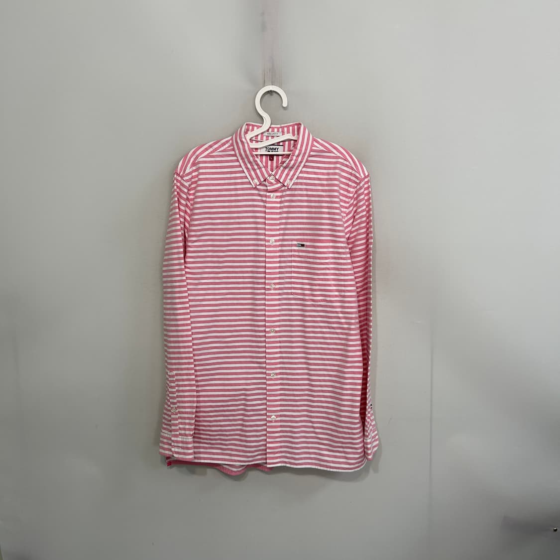 타미진스 남성 코튼 스트라이프 긴소매 셔츠 L  상품이미지1