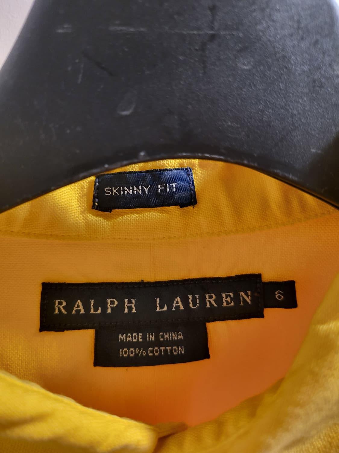 [95]폴로 랄프로렌 옐로우 스키니핏 셔츠 상품이미지5