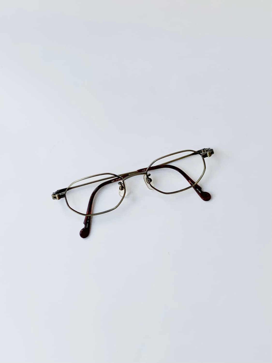 [픽키-610] 앤틱 브론즈 메탈 안경 데드스탁 빈티지 클래식  상품이미지2