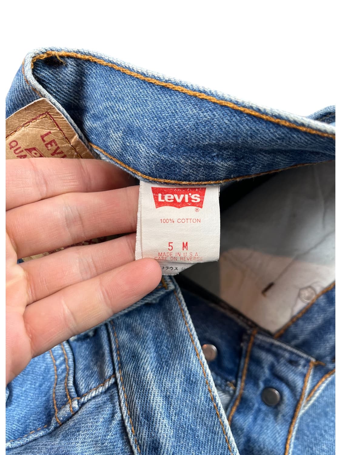 90s usa made Levi's 17501 연청 데님팬츠 상품이미지4