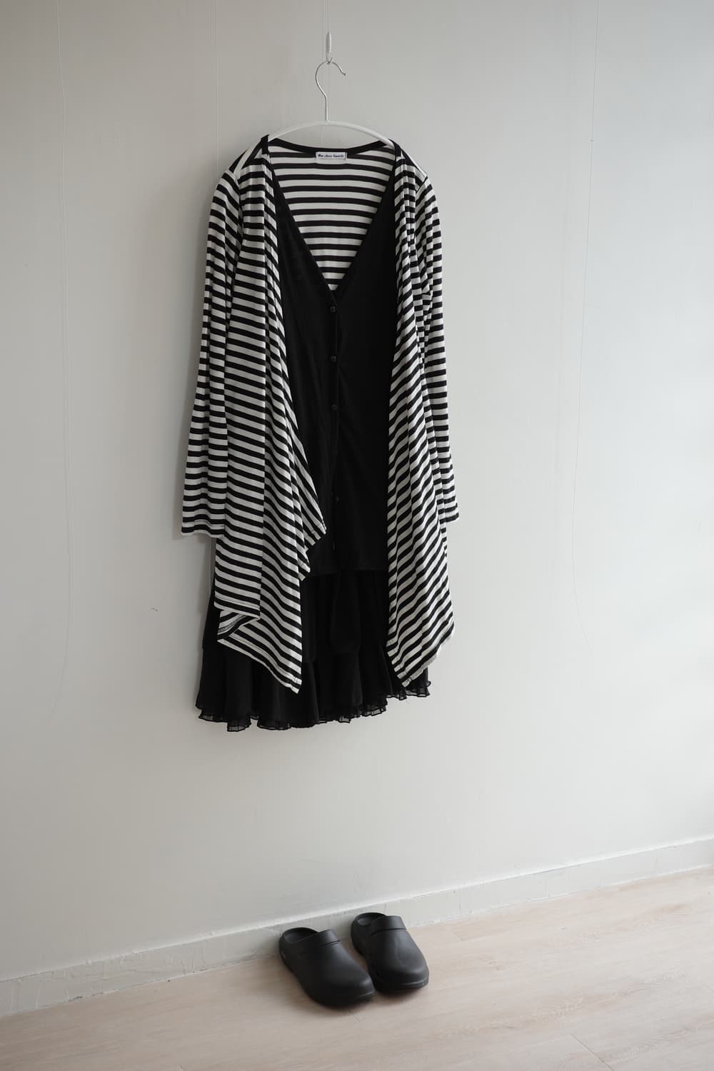 Monochrome striped layered cardigan 상품이미지7