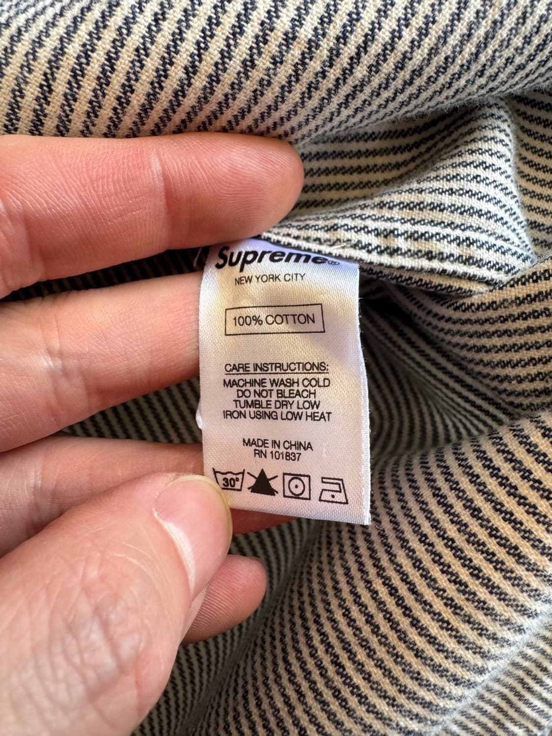 슈프림 2018s 핀업걸 스트라이프 워크셔츠 상품이미지5