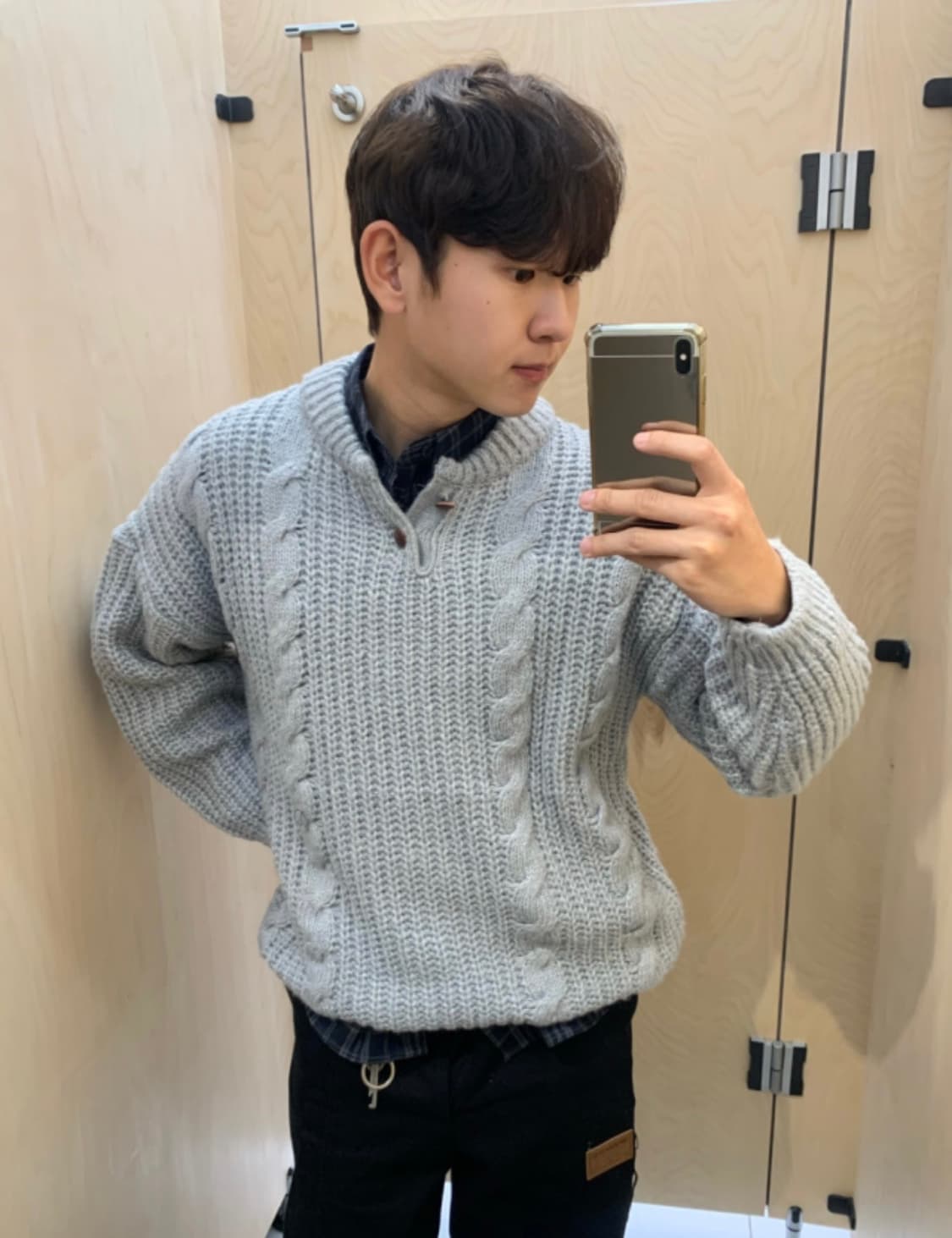 헨리넥 케이블 빈티지 니트 상품이미지8