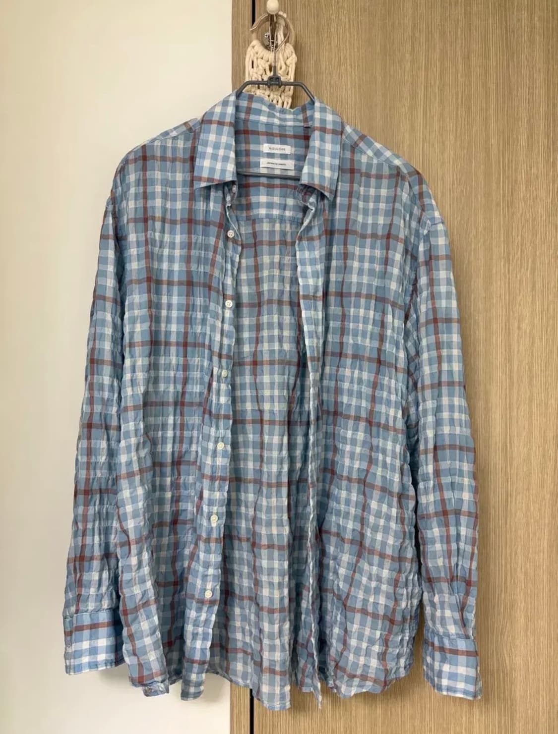 우드비 링클 체크셔츠 2사이즈 상품이미지1