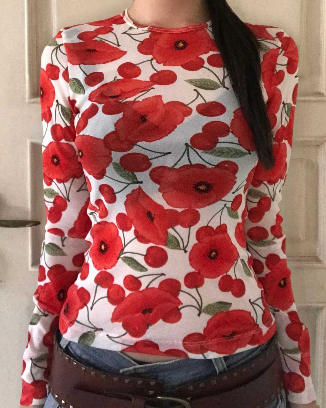 vintage flower mash top 상품이미지1