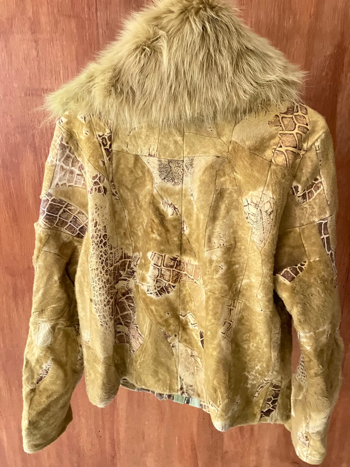 Fox patchwork shearling jacket 상품이미지8