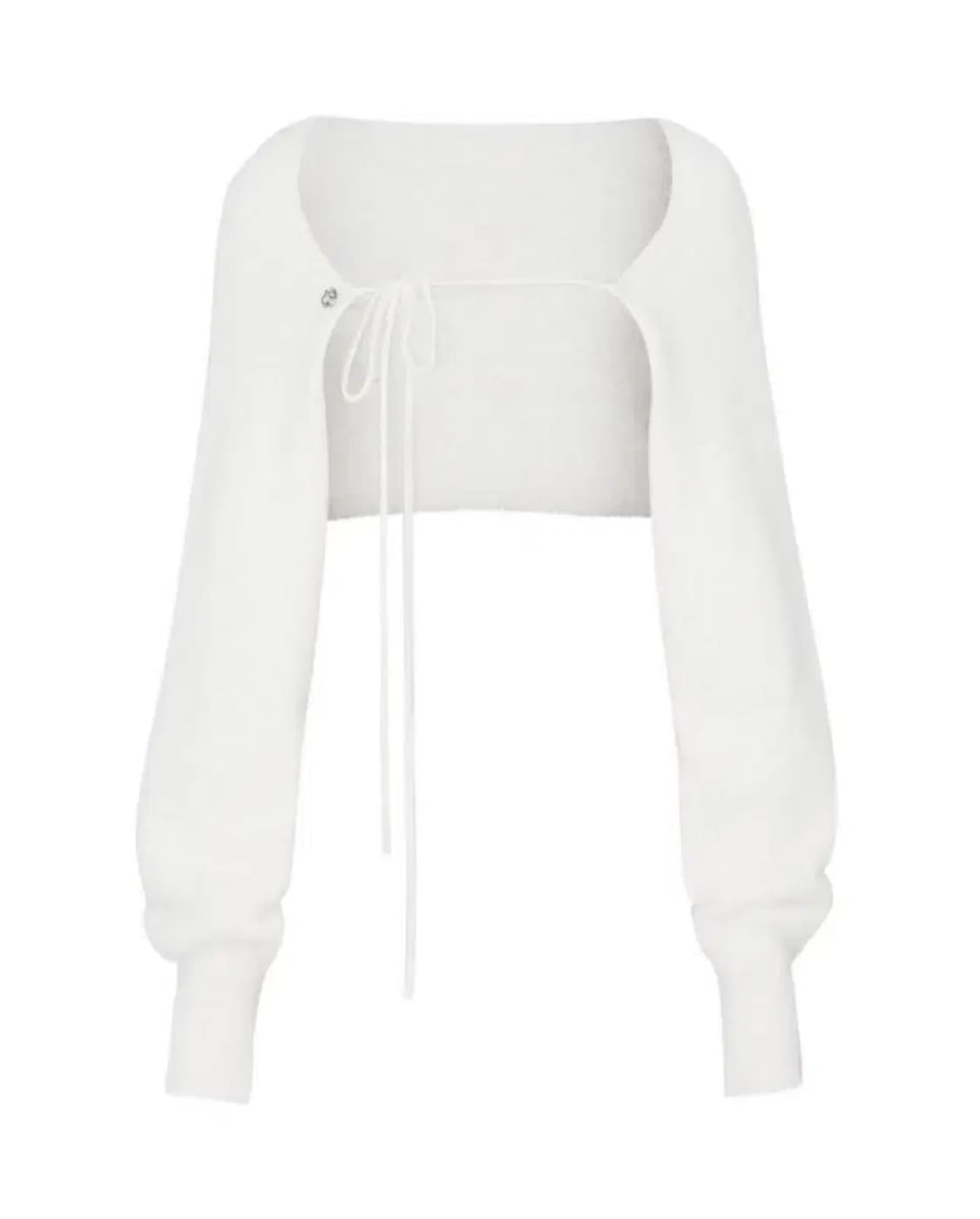 페인오어플레져 앙고라 페탈 볼레로 화이트 상품이미지1