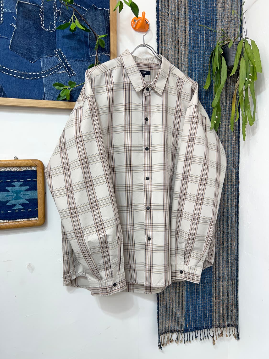 BEAMS HEART   Checkered Polyester Shirt  상품이미지7