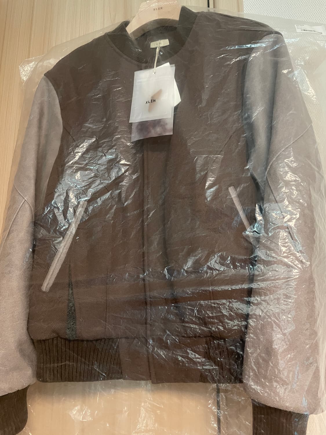 [S] 엑슬림 xlim ep.8 02 바시티 자켓 브라운 새상품 상품이미지3