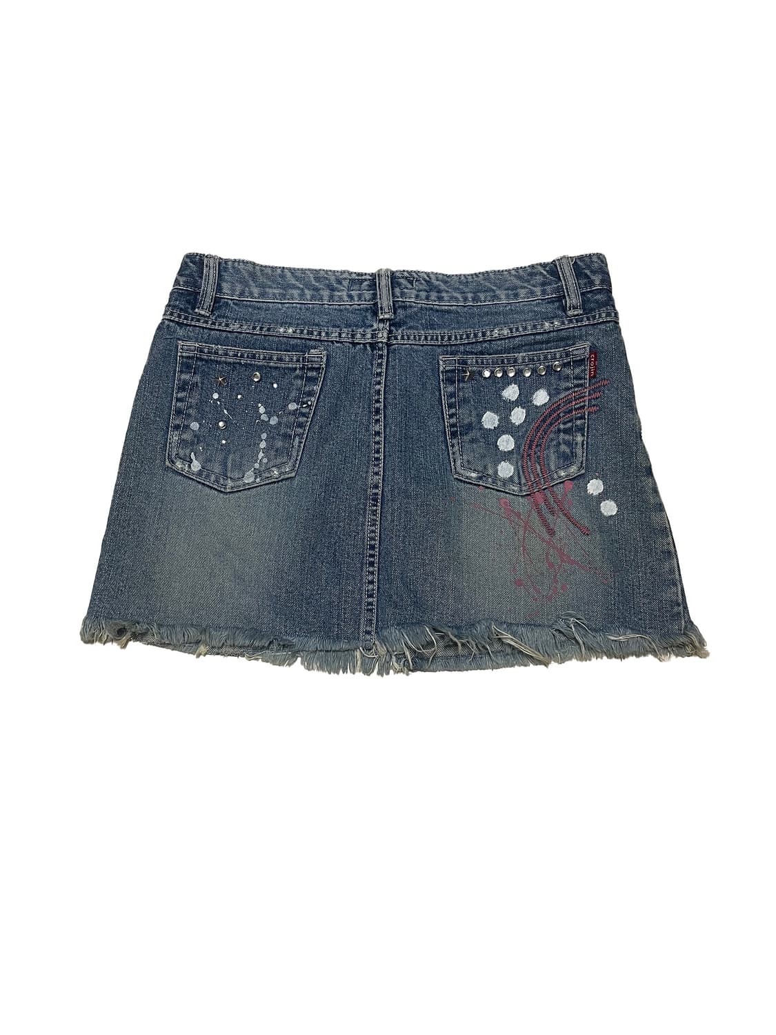 vintage cubic denim mini skirt 상품이미지2