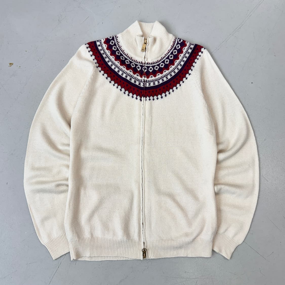 JPN 제팬 에스닉 투웨이 니트집업 상품이미지2