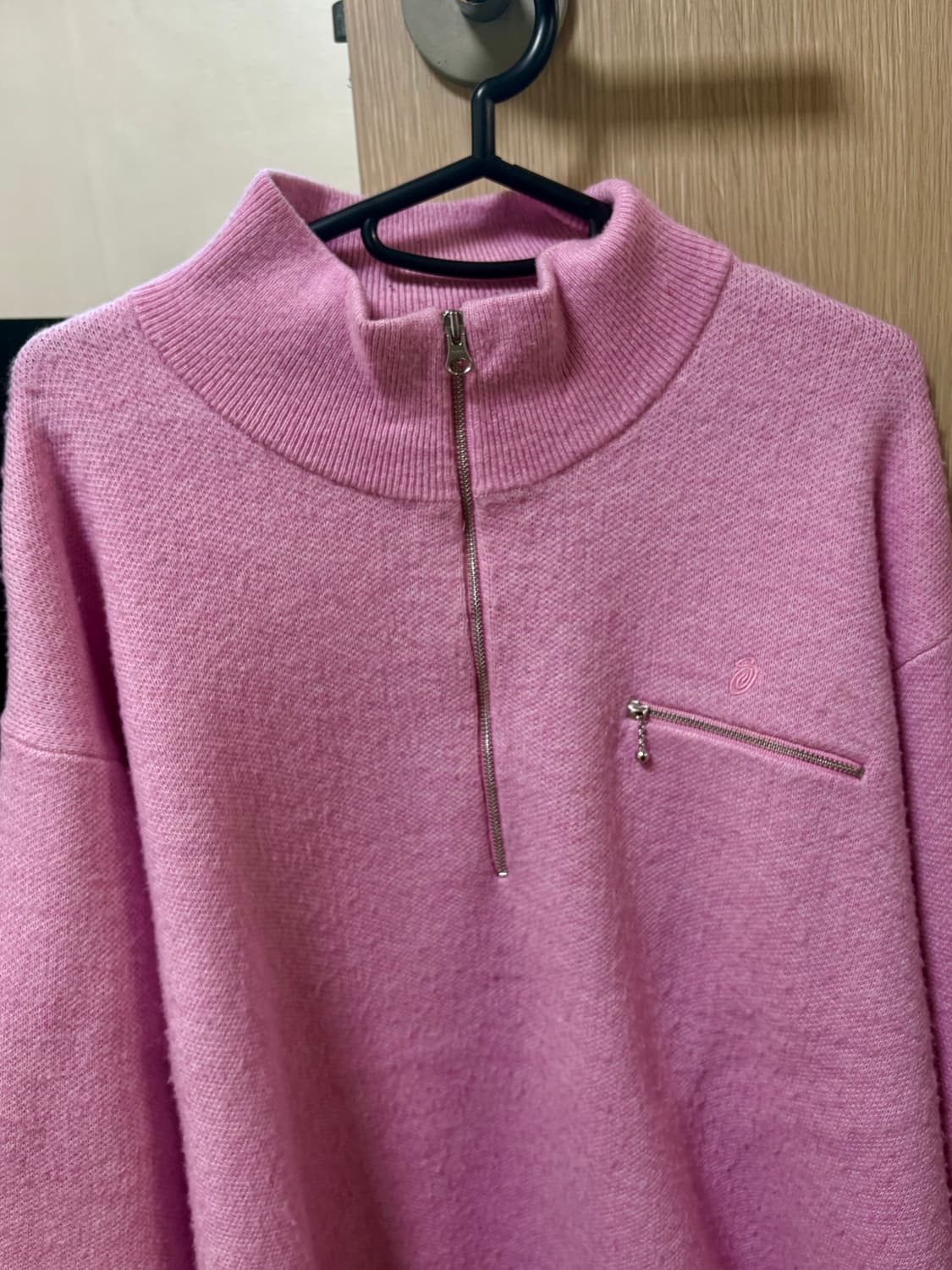 [L] 스투시 하프 집업 니트 상품이미지1