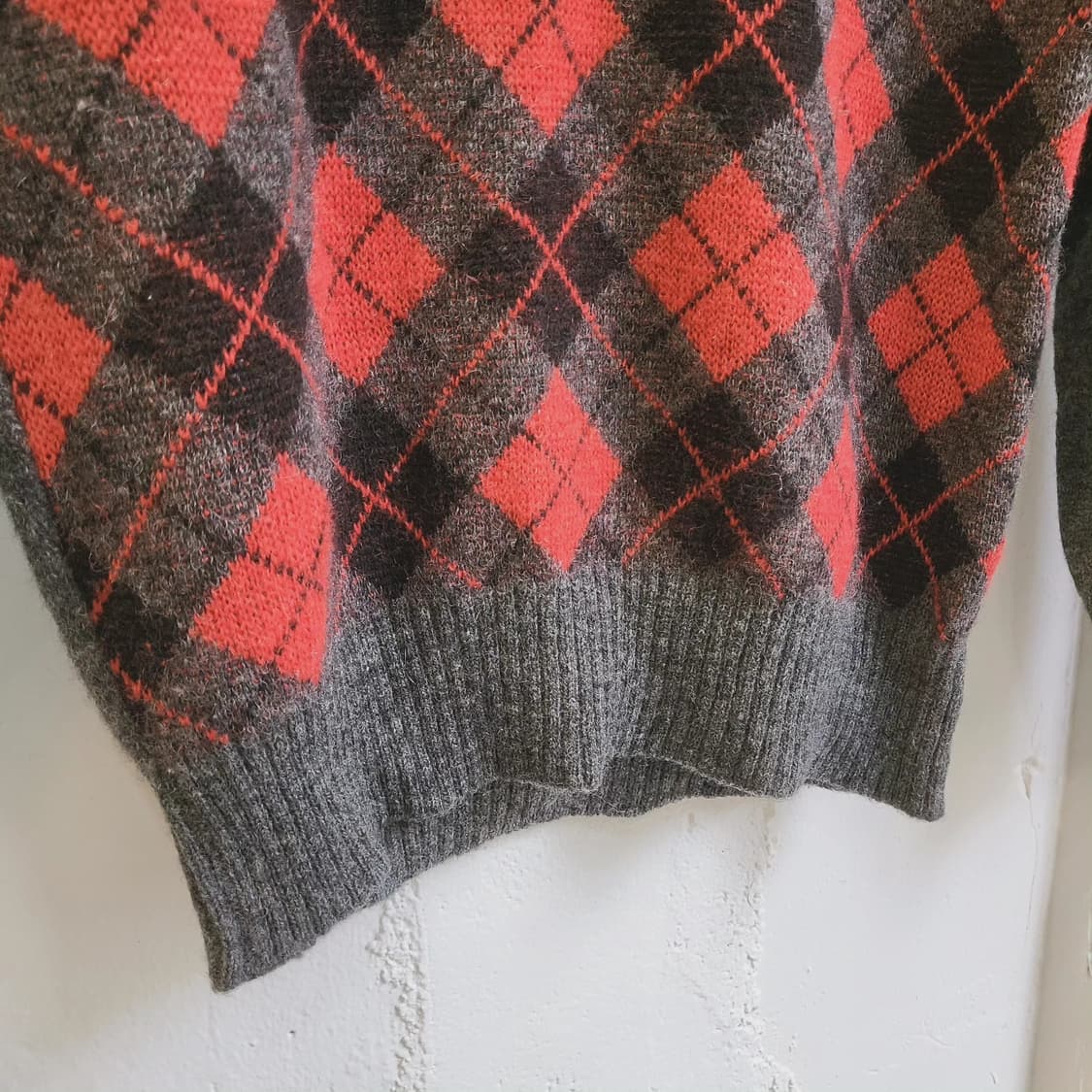 Beverly hills 아가일 울100 니트 상품이미지6