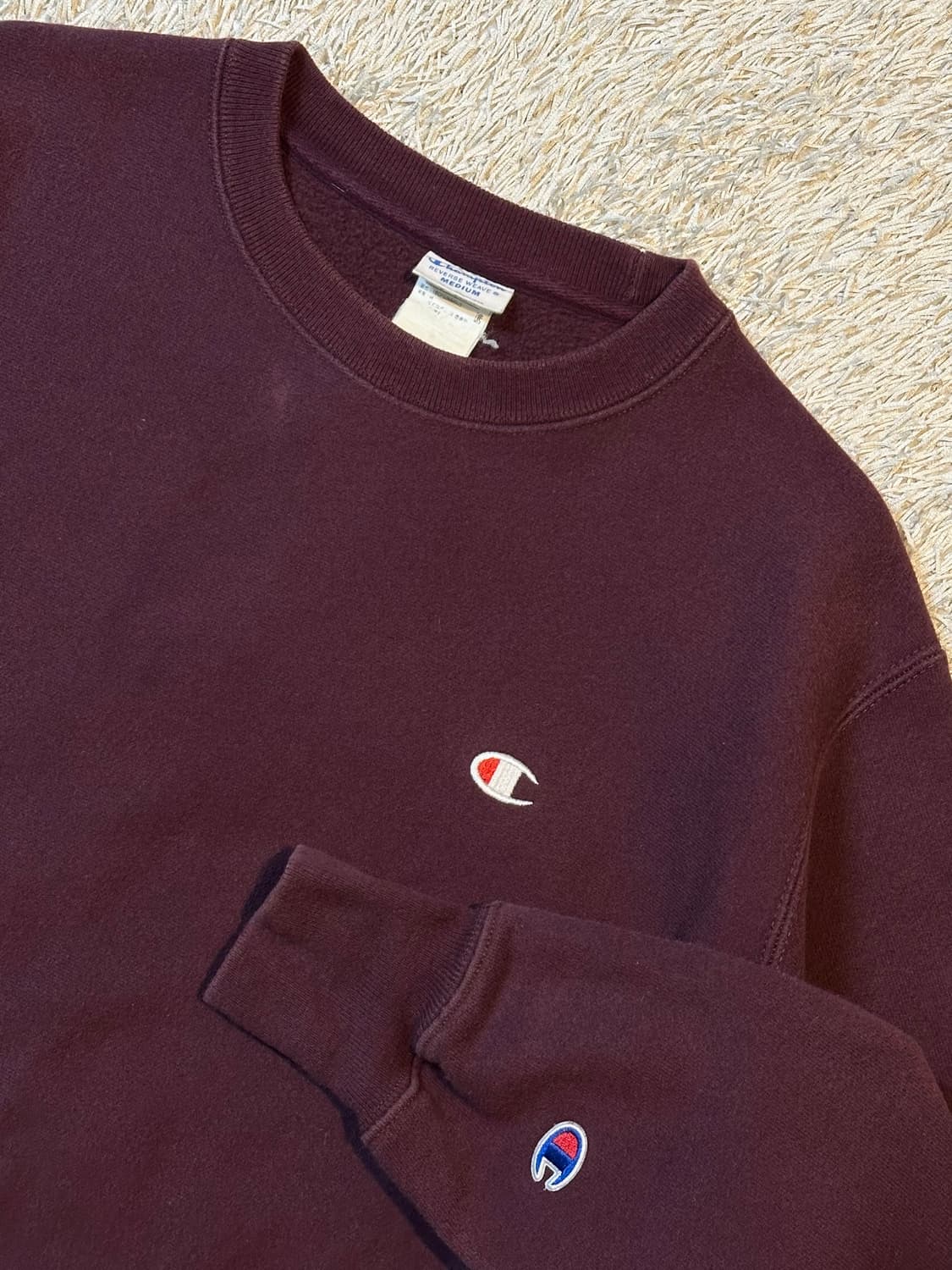 매장판) 챔피온 CHAMPION 리버스위브 맨투맨 버건디 상품이미지2