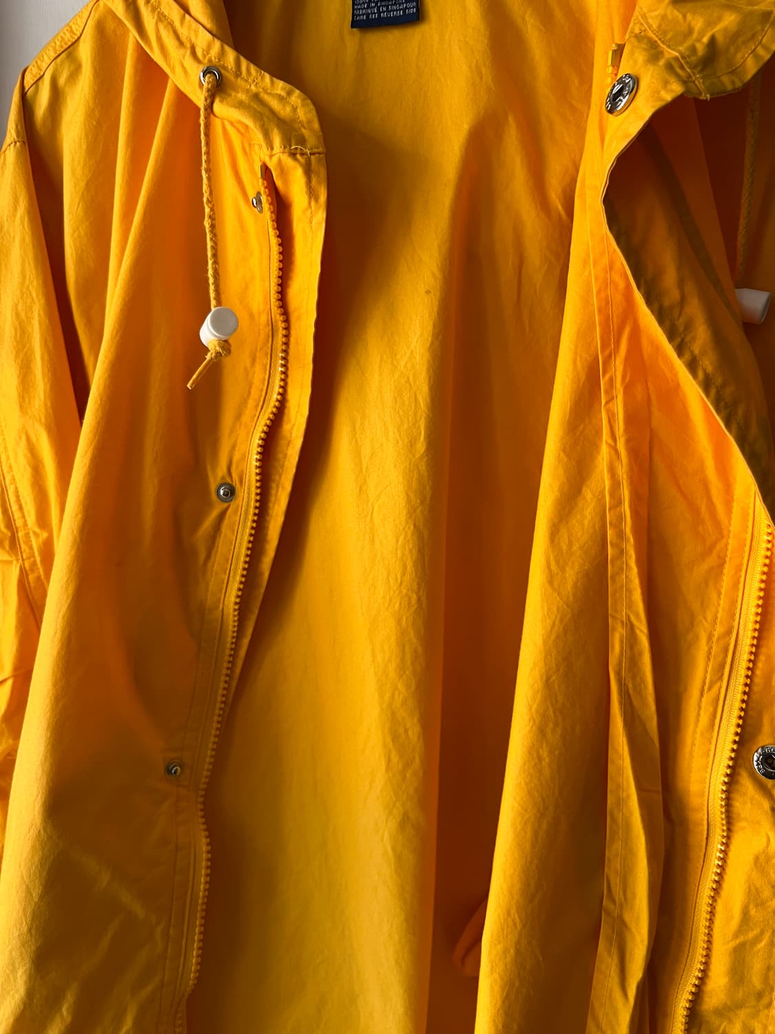 [M]90's 폴로 랄프로렌 옐로우 후드 나일론 자켓 상품이미지7