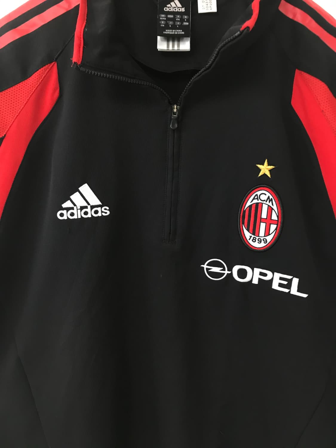 아디다스 ac밀란 오펠 검빨 블랙 트레이닝 탑 상품이미지5