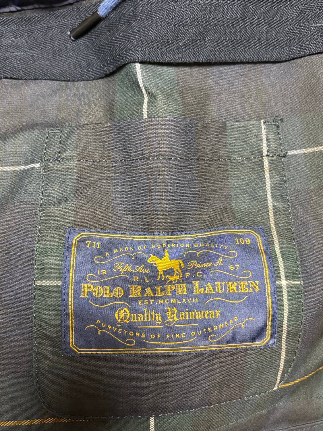 (M) 폴로 랄프로렌 타탄체크 왁스 바이커 벨티드 자켓 상품이미지7