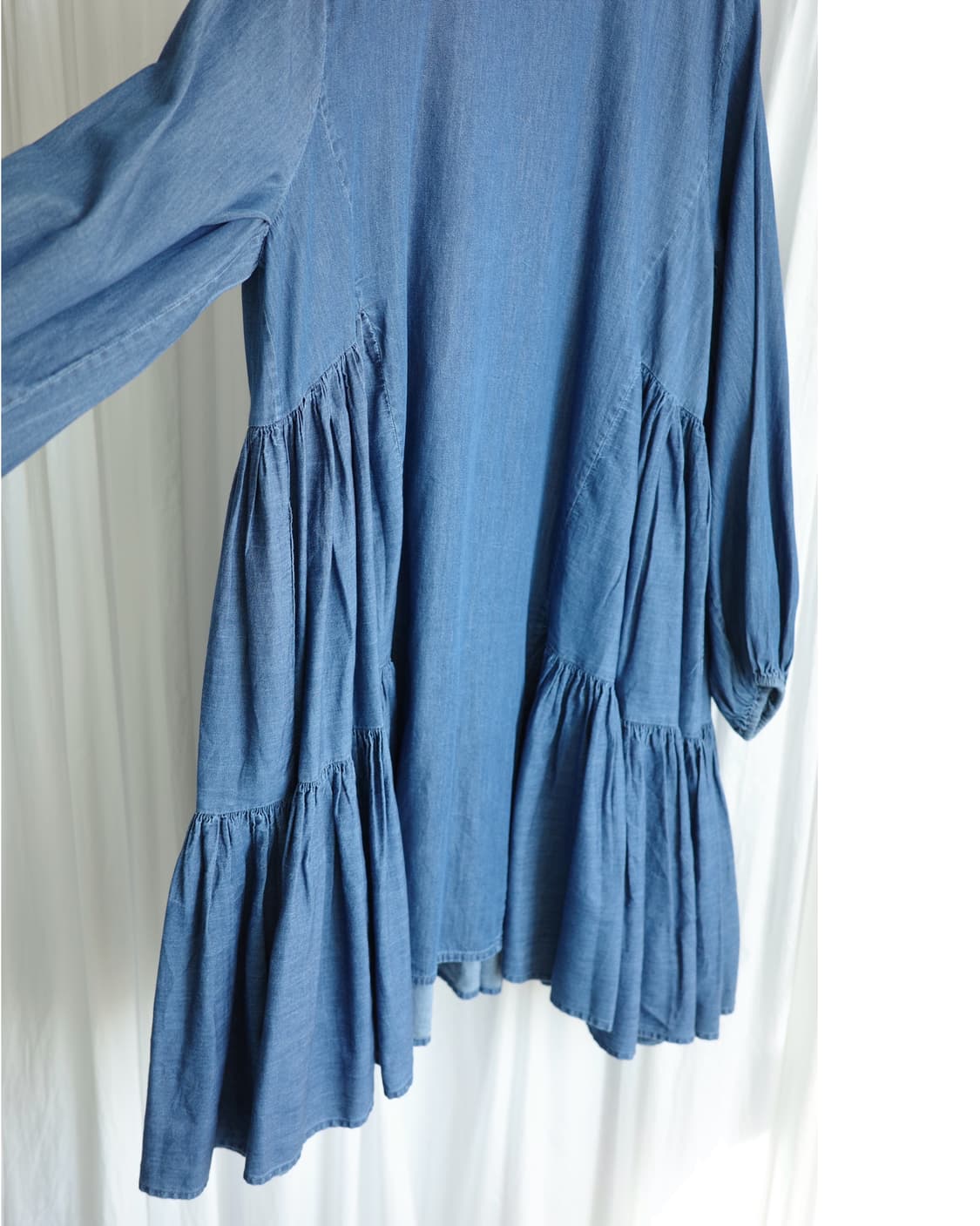 Merlette denim shirring one-piece 상품이미지8