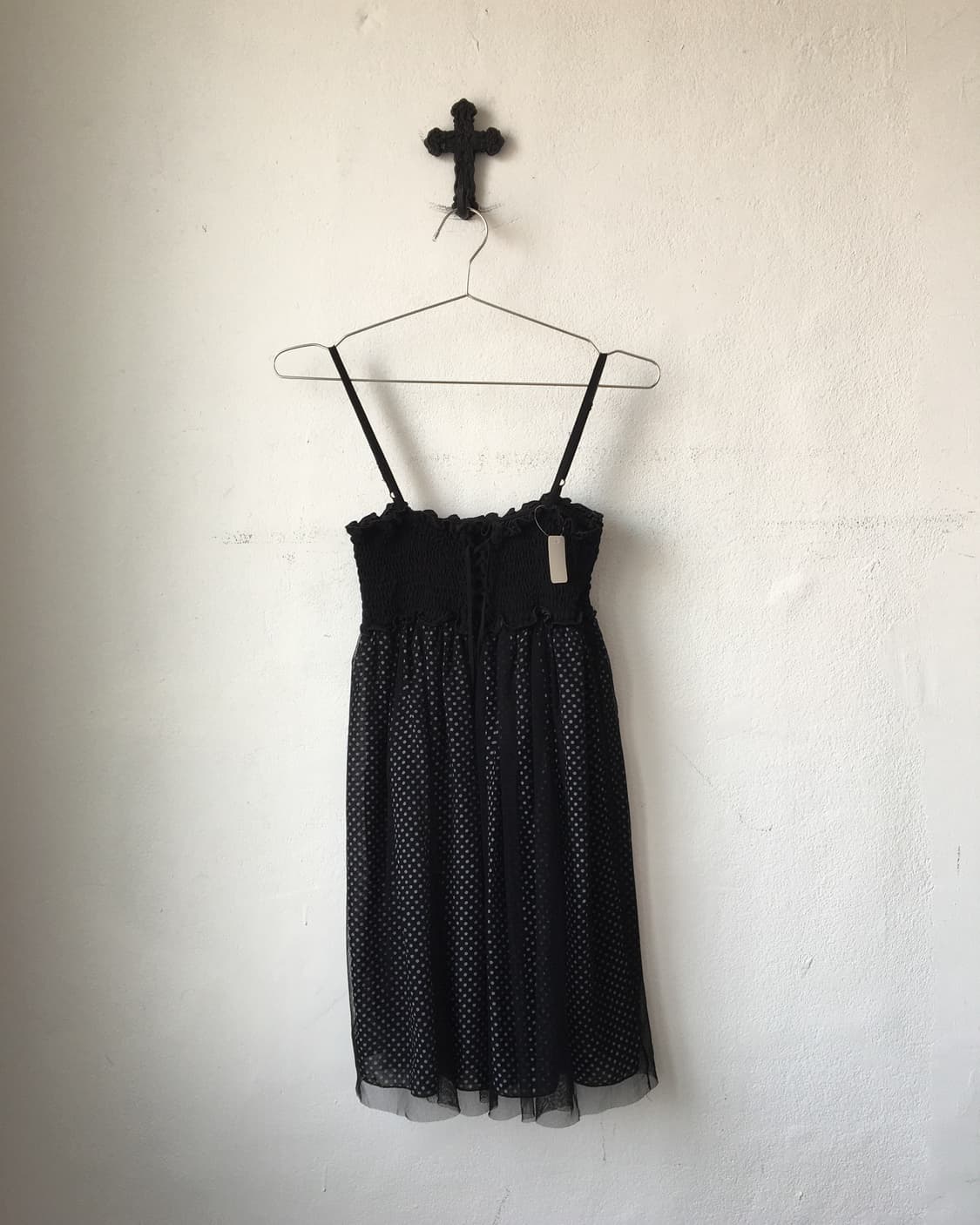 Lace up point dot pattern she layered sl 상품이미지2