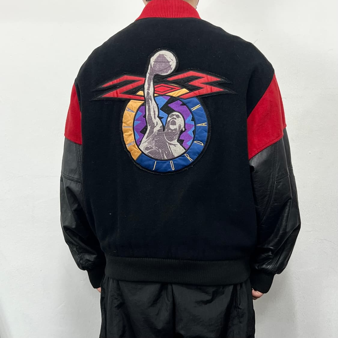 나이키 90s 에어조던 점프맨 레더암 바시티 자켓 상품이미지5