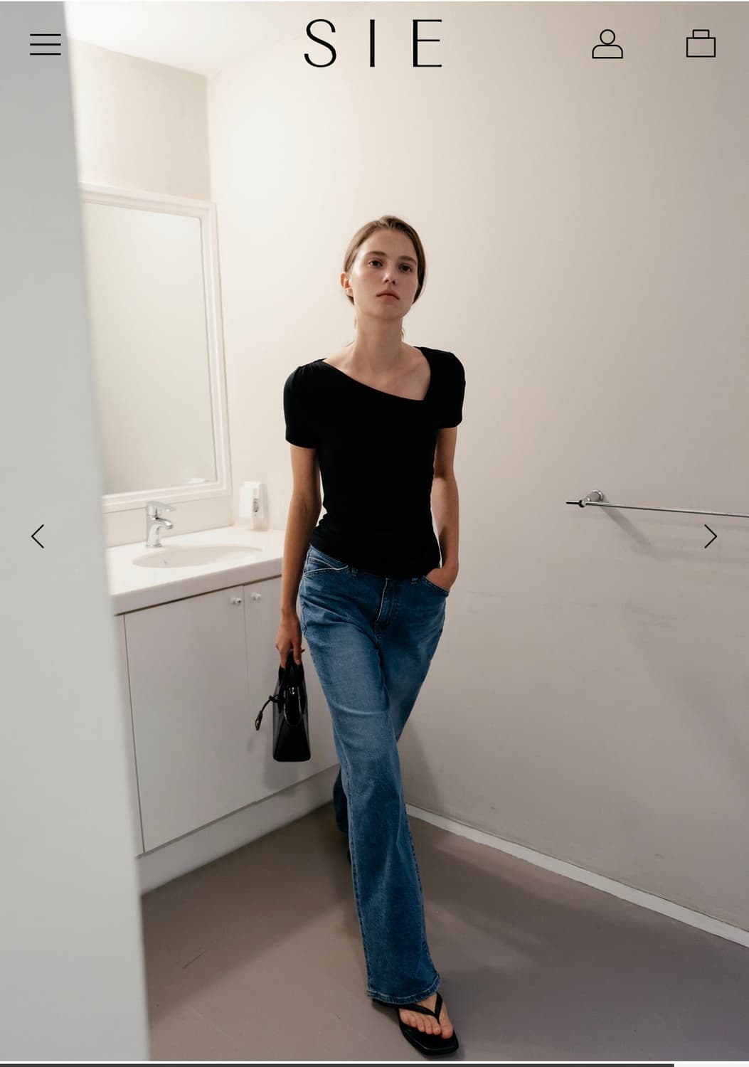 시에 sie 헤더코튼 스트레이트진(Xs,long) 상품이미지2