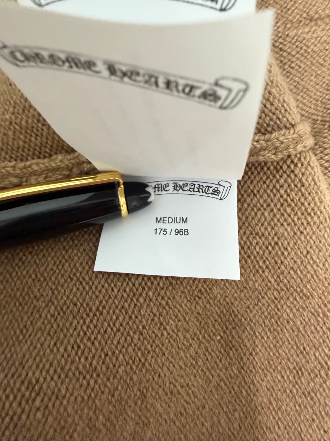 새상품 신형 크롬하츠 스웨이드패치 세메터리 캐시미어 후드티 M 상품이미지6