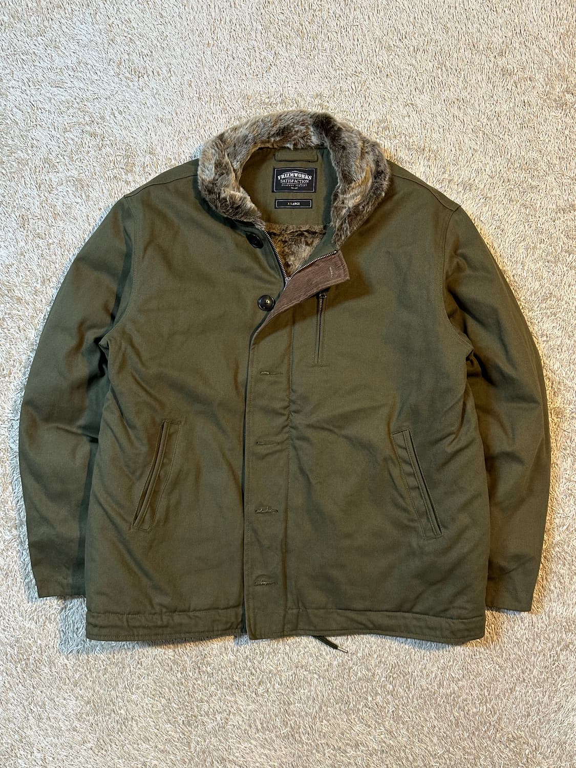 프리즘웍스 FRIZM WORKS EDGAR N-1 덱자켓 올리브 상품이미지1