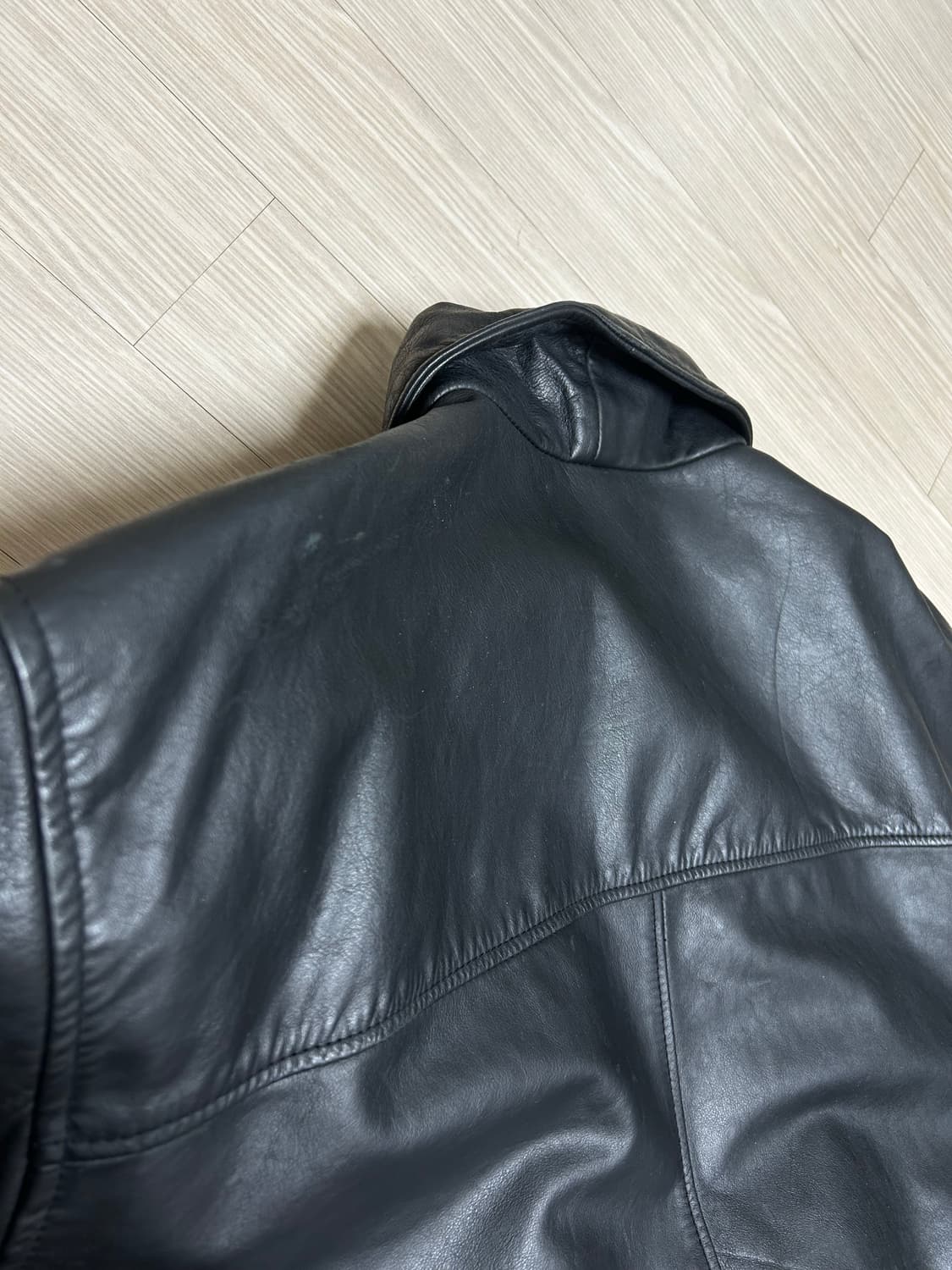 [XL] 빈티지 올드 갭 레더 카코트 블랙 상품이미지4