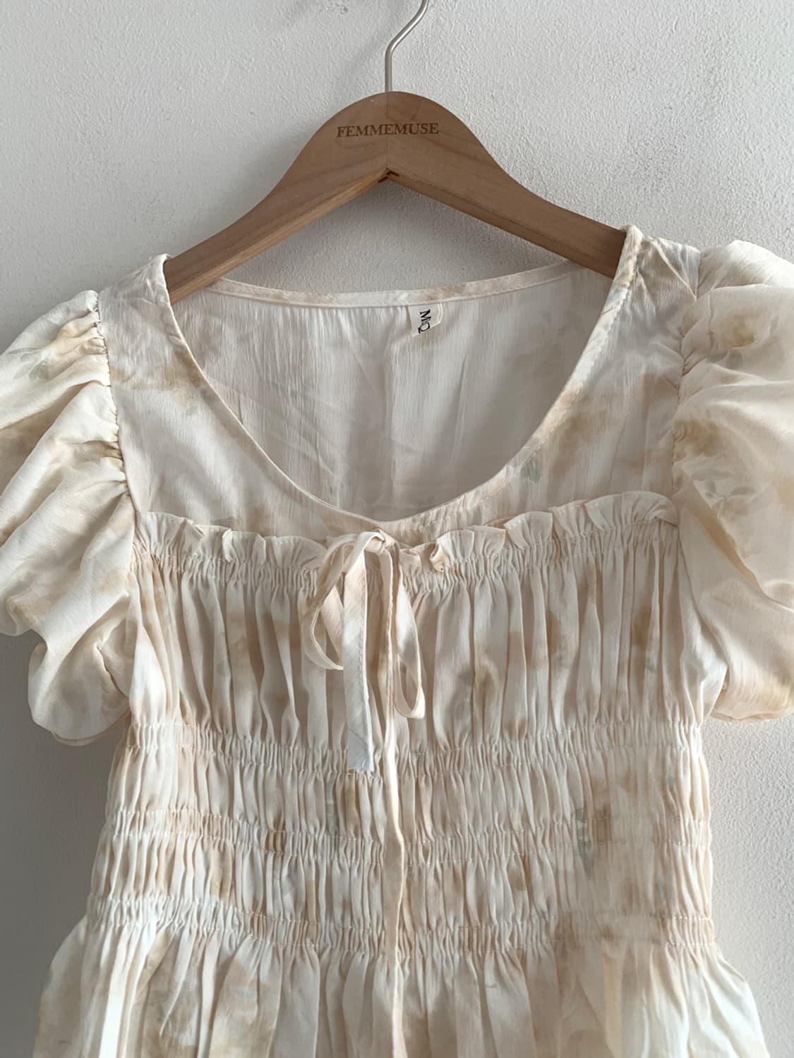 Floret shirring blouse top(yellow) 상품이미지3