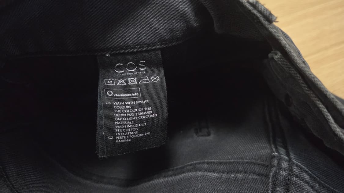 Cos  코스 워싱 테이퍼드 블랙진 상품이미지7