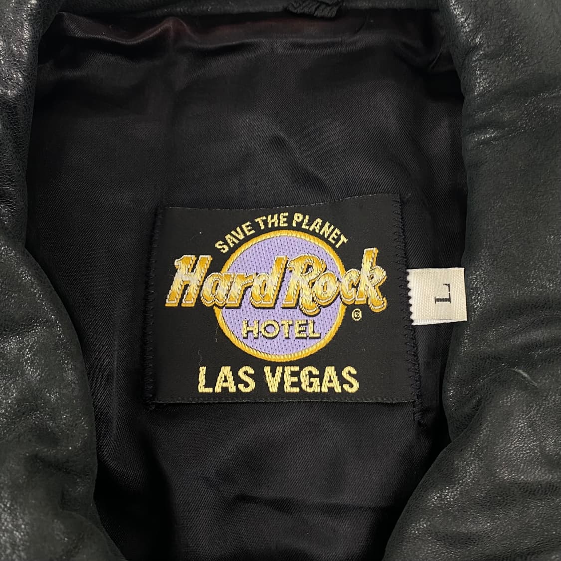 하드락호텔 라스베거스 빅로고 양가죽 레더 자켓 (100) 상품이미지8