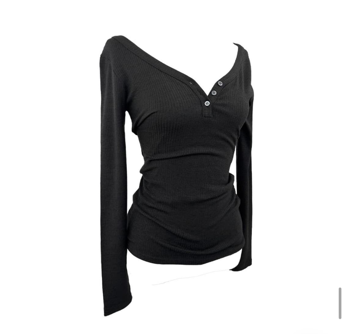 스큅 skuib kaya button long slim T 상품이미지3