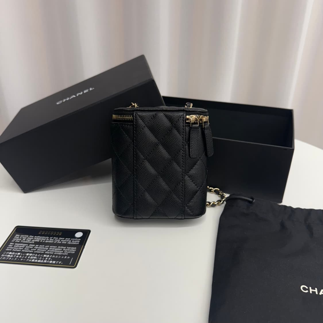 [정품] 샤넬 베니티 체인 크로스백 캐비어 블랙 상품이미지4