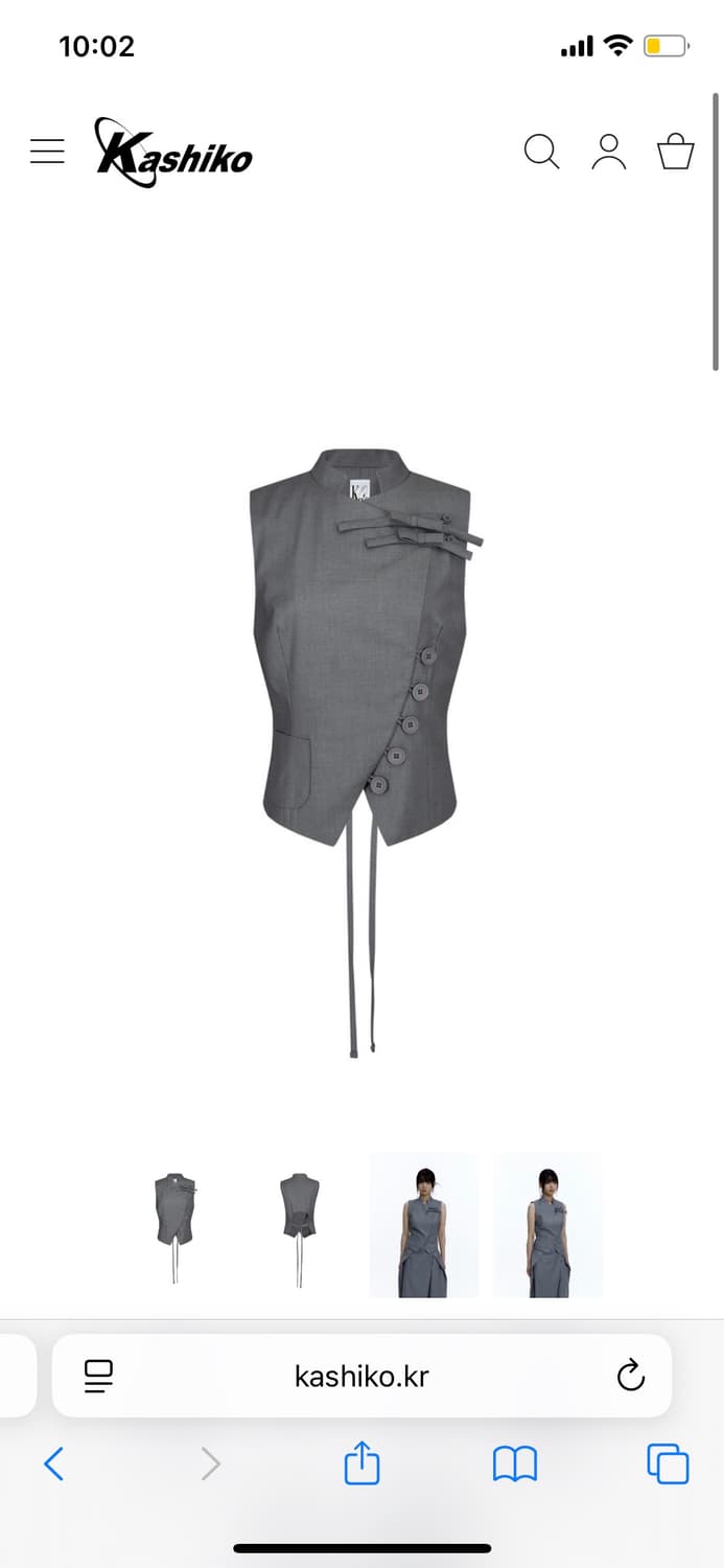 (구해요) 카시코 프레피차이나 카라 베스트 그레이 상품이미지1