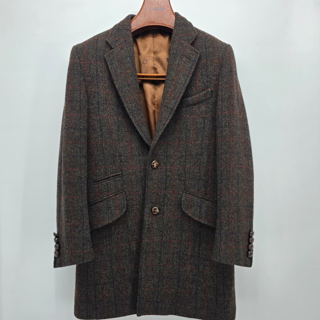 ZIOZIA 울 체크 슬림핏 코트  95 상품이미지1