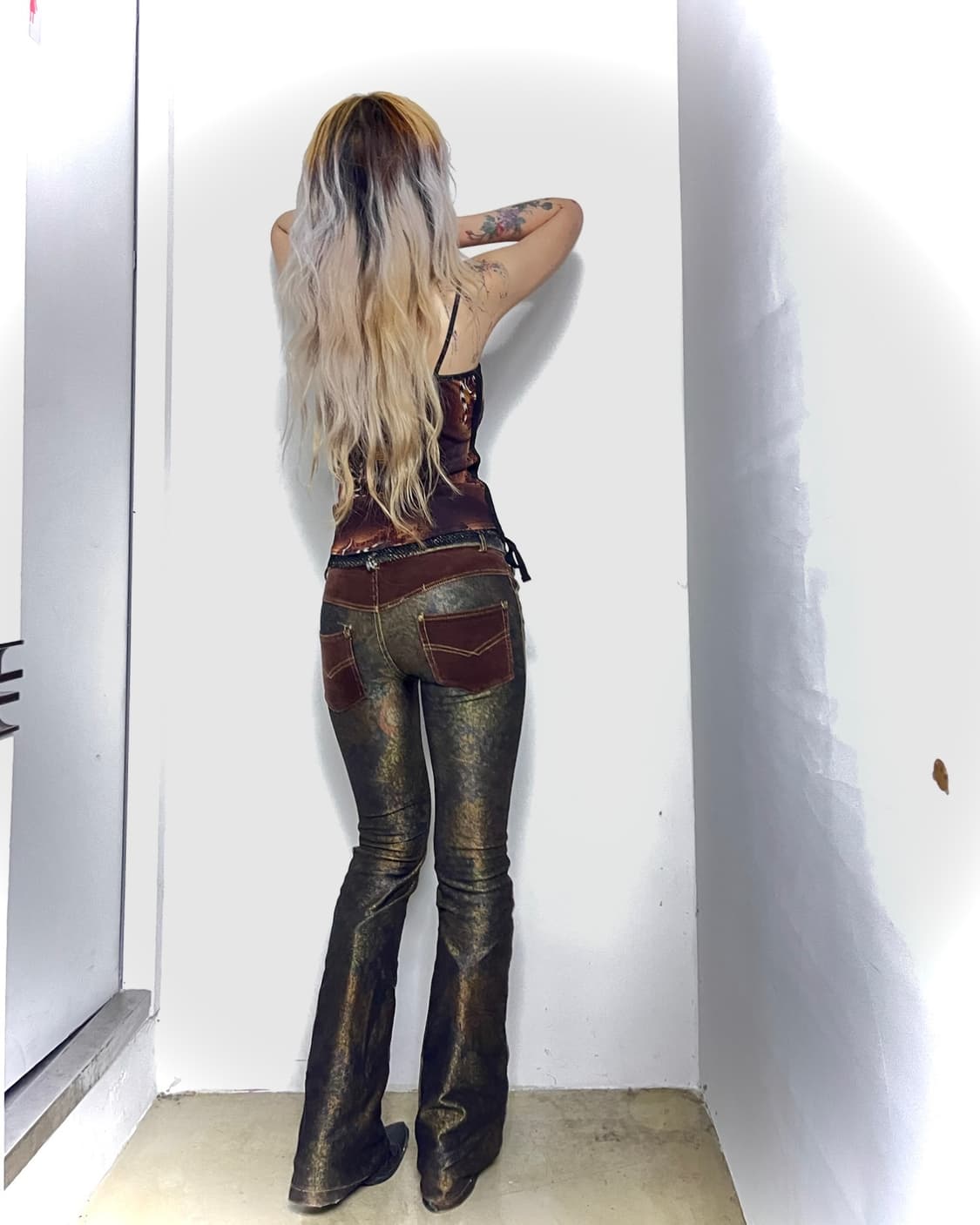 오즈온 보헤미안 패턴 부츠컷 데님팬츠 상품이미지8