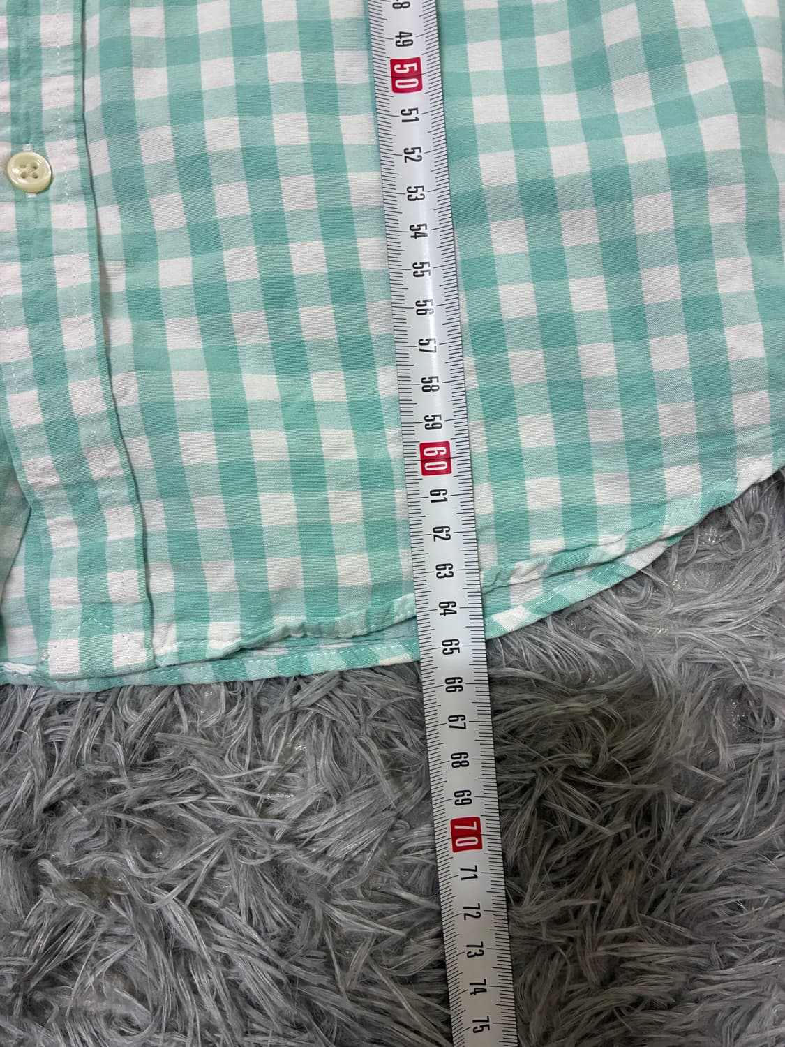 폴로 랄프로렌 핀터깔 청록 체크 셔츠(xl) 상품이미지4